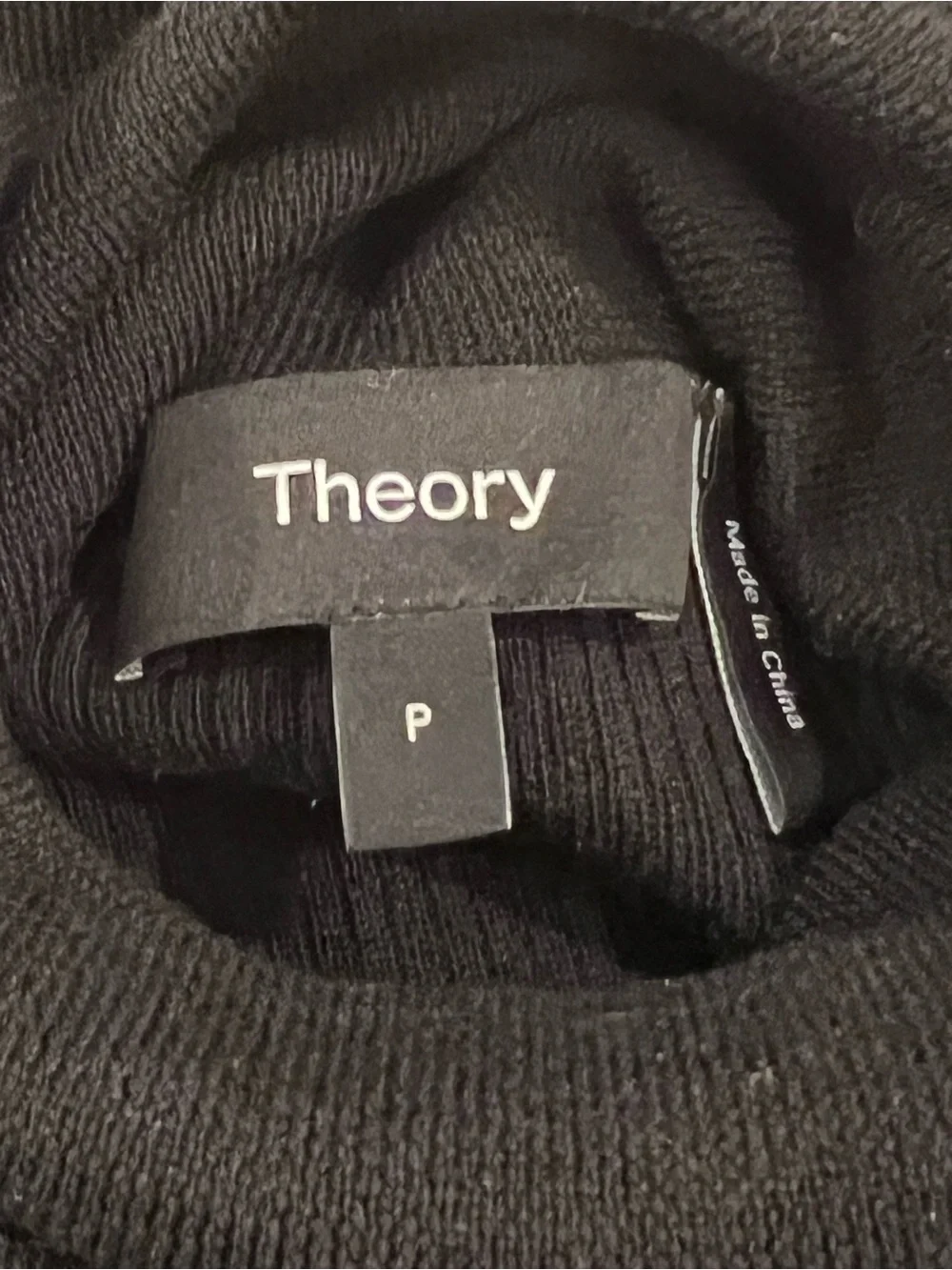 Theory Leenda Short-Sleeve Turtleneck in Regal Wool | Size P | Ribbed | Like New - Picture 13 of 13